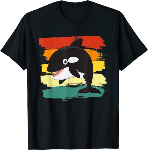 Cartoon Orca Whale I Orca Art I Orca Whale I Kids Orca T-Shirt