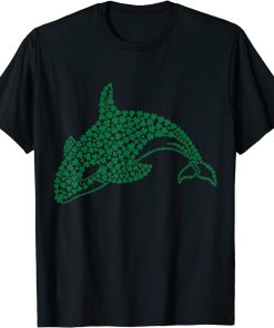 Funny Killer Whale Orca Fish Green Clover St. Patrick"s Day T-Shirt