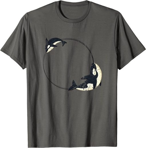 Men Women Cool Orcas Whale Cute Orca Lover T-Shirt