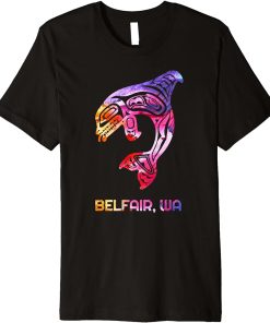 Tribal Belfair WA Orca Killer Whale Native American Premium T-Shirt