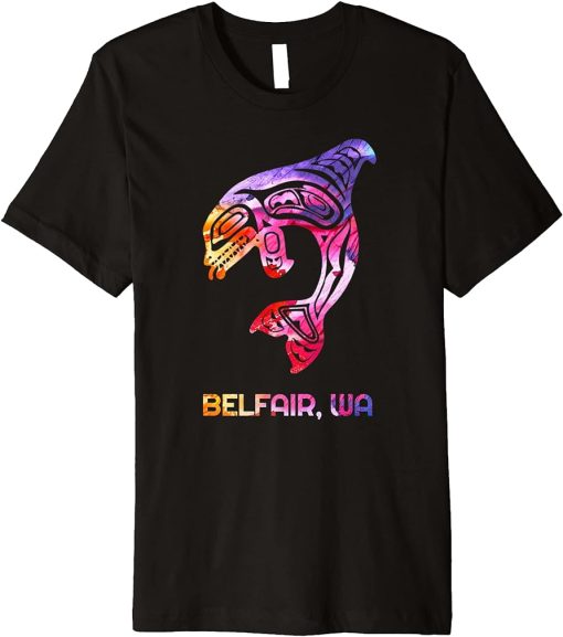 Tribal Belfair WA Orca Killer Whale Native American Premium T-Shirt